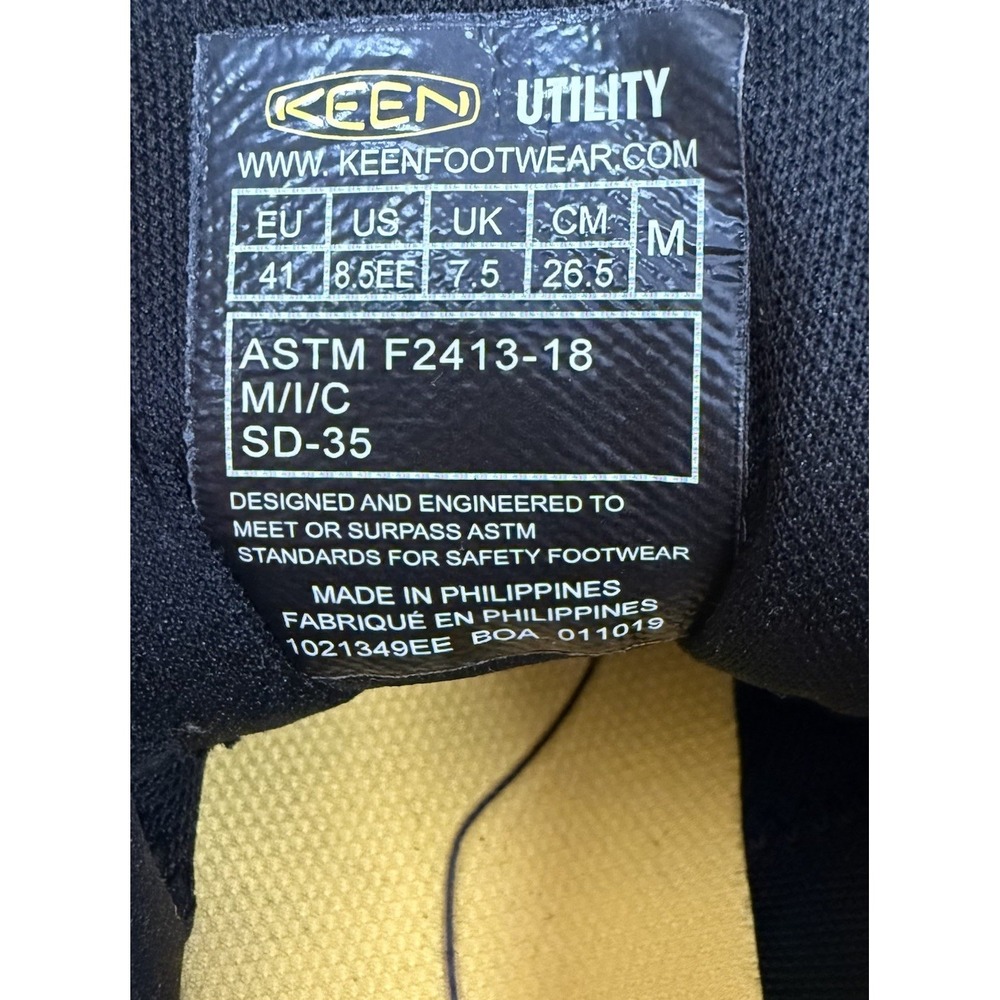 KEEN Women's Low-Cut Sparta Alloy-Toe ESD Work Shoes Black/Grey-Flannel Size 8.5 - Picture 9 of 10